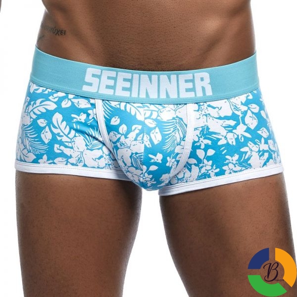 New Brand Male Panties Breathable Boxers Cotton Men Underwear U convex pouch Sexy Underpants Printed leaves 2 » Brabeton » The People's Marketplace » 18/06/2024