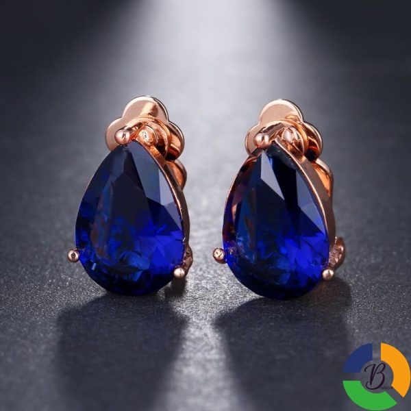 Fashion Water Drop Cubic Zirconia Clip Earrings With Elegant Blue Stone Earrings for Punk Girl Party 1 » Brabeton » The People's Marketplace » 16/06/2024