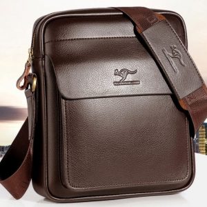 Vintage Crossbody Business Leather Shoulder Bag For Men